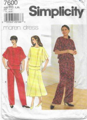 Picture of C279 SIMPLICITY 7600: TOP,  SKIRT & PANTS  SIZE 18-24