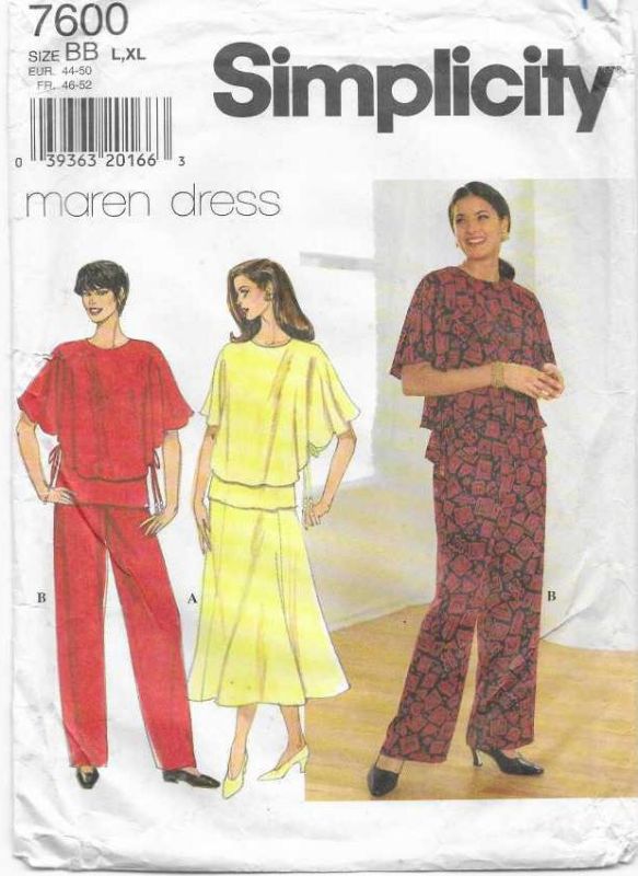 Picture of C279 SIMPLICITY 7600: TOP,  SKIRT & PANTS  SIZE 18-24
