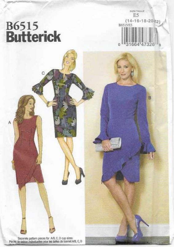 Picture of C356 BUTTERICK B6515: DRESS SIZE 14-22
