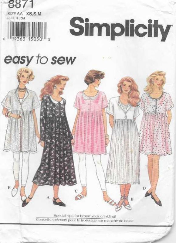 Picture of C62 SIMPLICITY 8871: EASY TO SEW DRESS SIZE 6-16