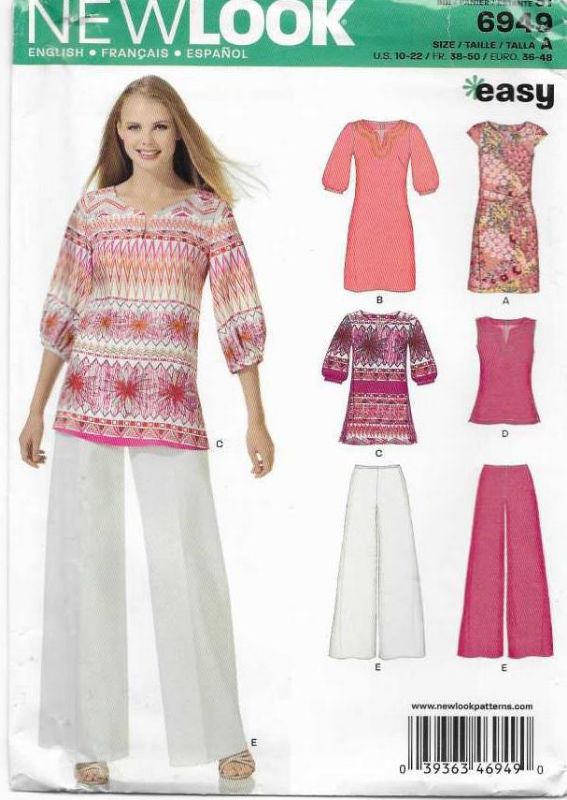Picture of B141 NEW LOOK 6949: DRESS, TOP & PANTS SIZE 10-22