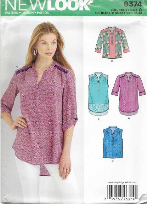 Picture of 109 NEW LOOK 6374: TOPS SIZE 10-22