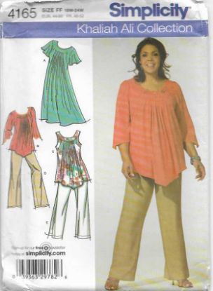 Picture of B110 SIMPLICITY 4165: DRESS, TOP & PANTS SIZE 18-24