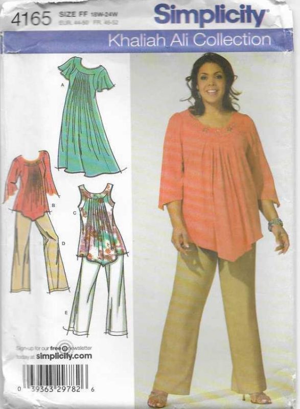 Picture of B110 SIMPLICITY 4165: DRESS, TOP & PANTS SIZE 18-24