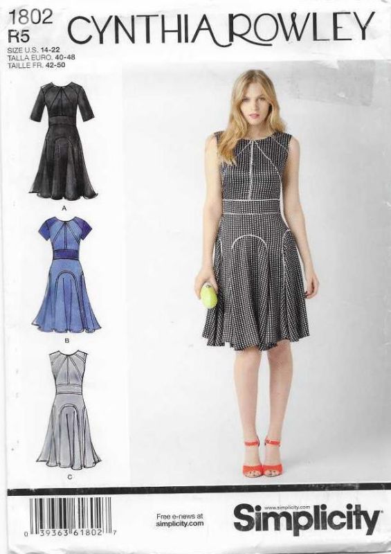 Picture of B133 SIMPLICITY 1802: DRESS SIZE 14-22