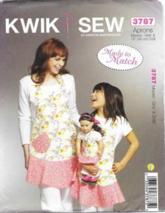 Picture of B181 KWIK*SEW 3787: MISS & GIRLS APRONS 