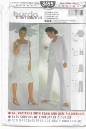 Picture of C197 BURDA 8455: JACKET, TOP, SKIRT & PANTS SIZE 8-18