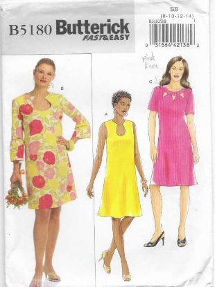 Picture of C329 BUTTERICK B5180: DRESS SIZE 8-14