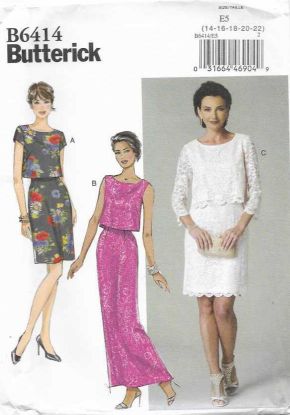 Picture of C35 BUTTERICK B6414: DRESS SIZE 14-22