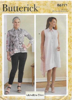 Picture of C245 BUTTERICK B6771: DRESS OR TOP SIZE 16-24