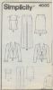 Picture of A87 SIMPLICITY 4885: JACKET, TOP, SKIRT & PANTS SIZE 6-12