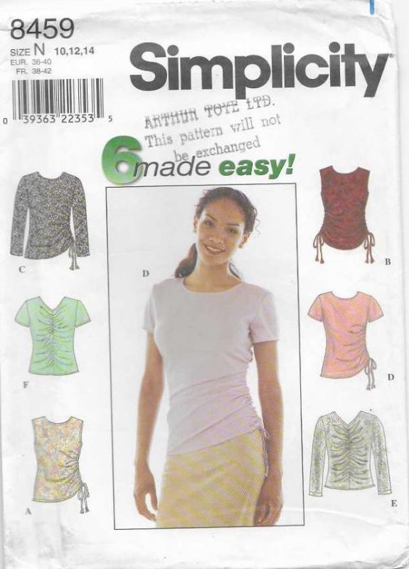 Picture of A14 SIMPLICITY 8459: TOPS SIZE 10-14