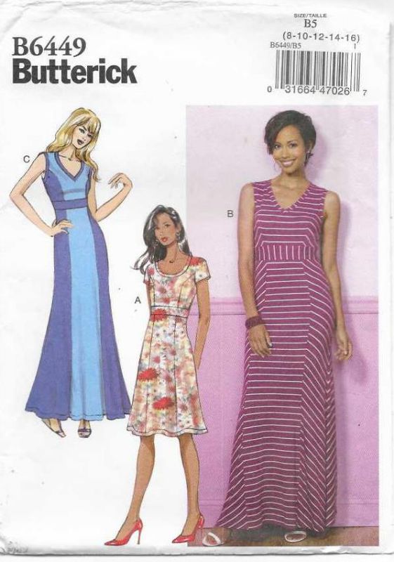 Picture of C145 BUTTERICK B6449: DRESS SIZE 8-16