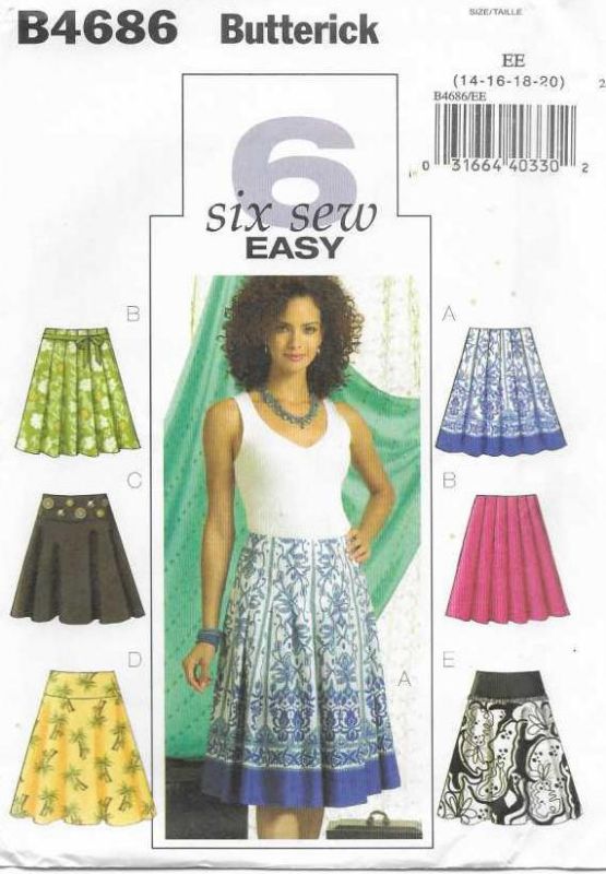 Picture of C35 BUTTERICK B4686: SKIRT SIZE 14-20