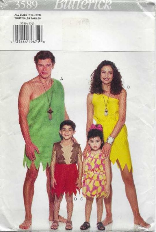 Picture of A119  BUTTERICK 3589: CHILDREN & MISSES/MENS COSTUME ALL SIZES 