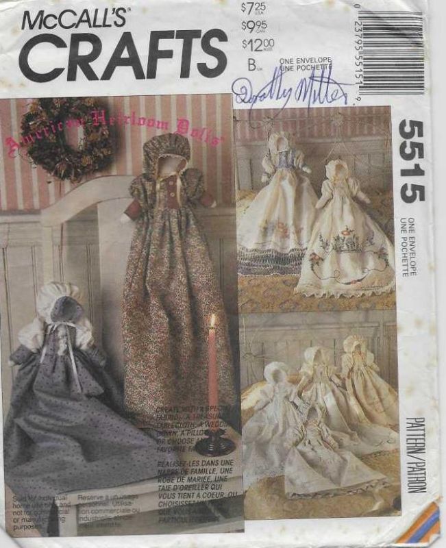 Picture of A62 McCALL'S 5515: HEIRLOOM DOLLS PACKAGE SIZE 13"TALL 