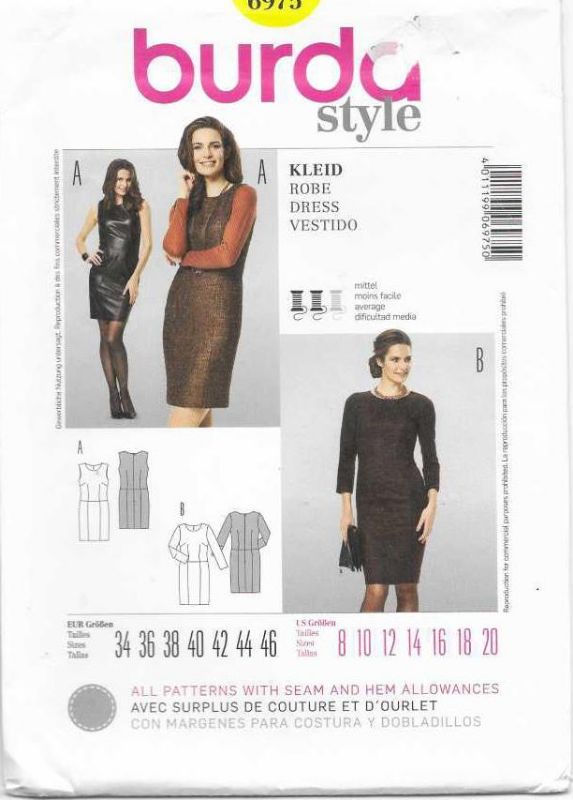 Picture of A127 BURDA 6975: DRESS SIZE 8-20