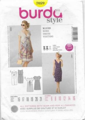 Picture of A34 BURDA 7059: DRESS SIZE 6-16