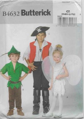 Picture of A120 BUTTERICK B4632: CHILD COSTUMES SIZE 7-16