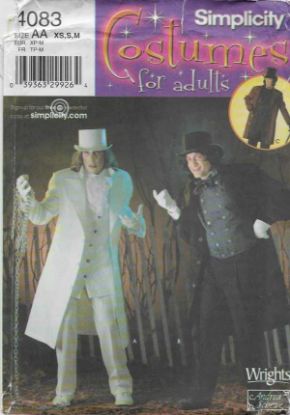 Picture of C253 SIMPLICITY 4083: MENS COSTUME SIZE XS-M 