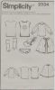 Picture of C179 SIMPLICITY 2334: MENS COSTUME SIZE XS-M