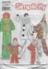 Picture of C324 SIMPLICITY 9806: CLOWN COSTUMES AND HAT FOR ADULTS SIZE S-L