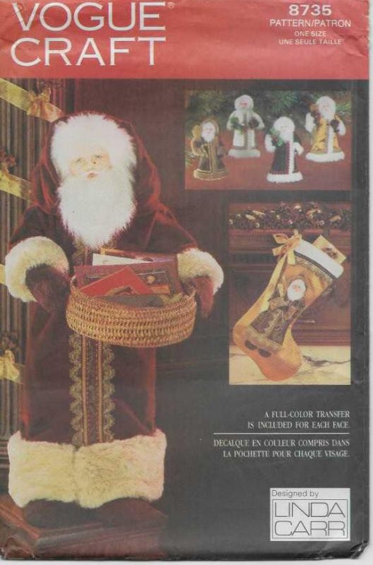 Picture of A39 VOGUE 8735: FATHER CHRISTMAS  & DECORATIONS ONE SIZE 