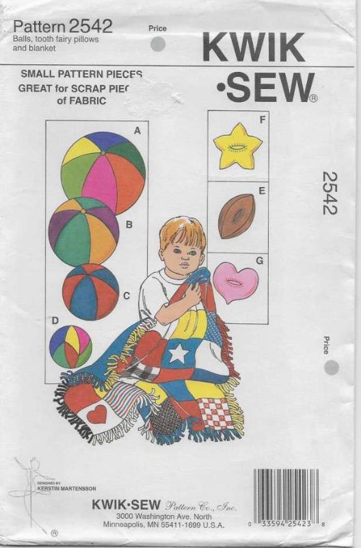 Picture of A6 KWIK*SEW 2542: BALLS, TOOTH FAIRY PILLOW & BLANKET 