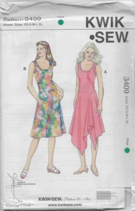 Picture of A10 KWIK*SEW 3409: DRESS SIZE XS-XL 