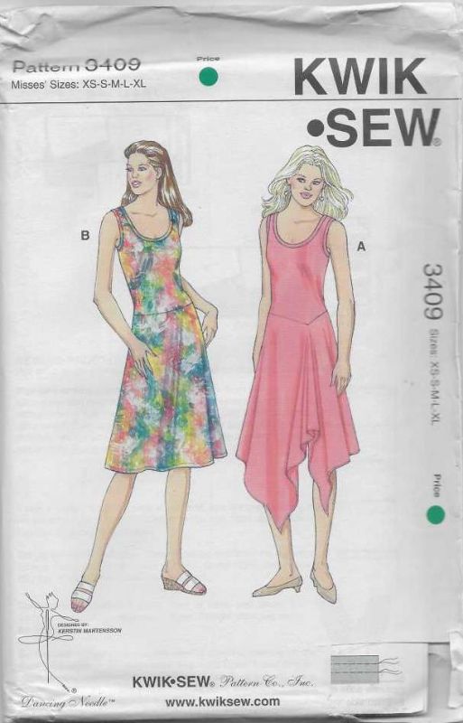 Picture of A10 KWIK*SEW 3409: DRESS SIZE XS-XL 